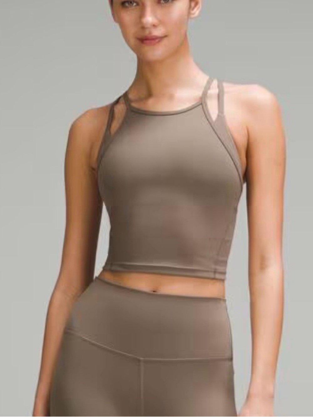 Wonder Train high neck cross back tank